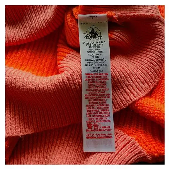 Disney Minnie Mouse Icon Cherries Color-Block Pink Sweater by Her Universe Small - Picture 6 of 6